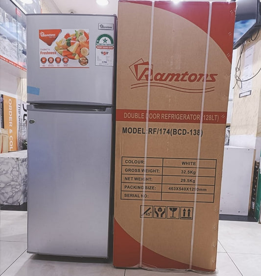 Ramtons Double Door Refrigerator 128L(RF/173)