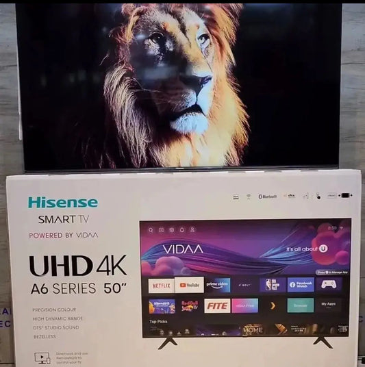 Hisense 50 inch 50A6 Smart 4K UHD Frameless tv